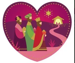 COEUR FUSCHIA LES ROIS MAGES - 664