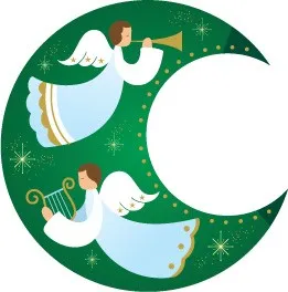 LUNE VERTE LES ANGES DE NOEL