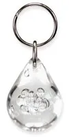 PORTE-CLES GOUTTE D'EAU TRANSPARENTE 5CM PS. 36 V. 10
