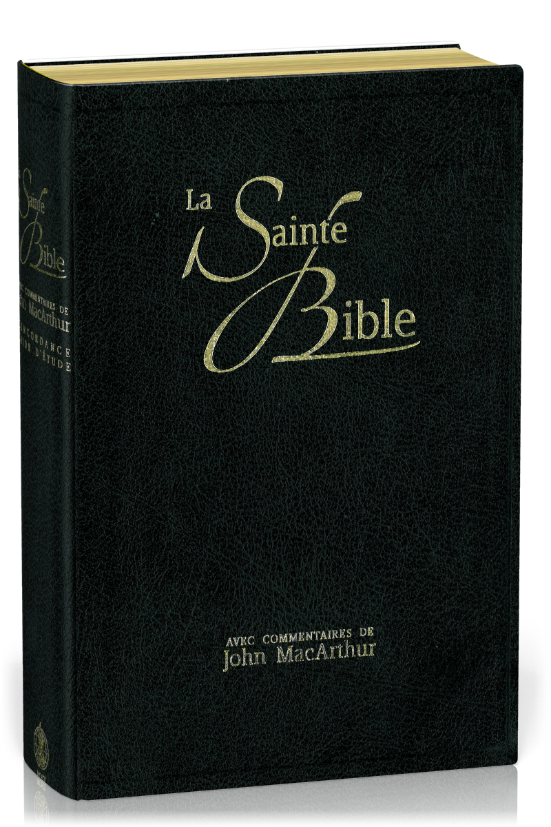 BIBLE NEG MACARTHUR SOUPLE FIBROCUIR TR. OR NOIR