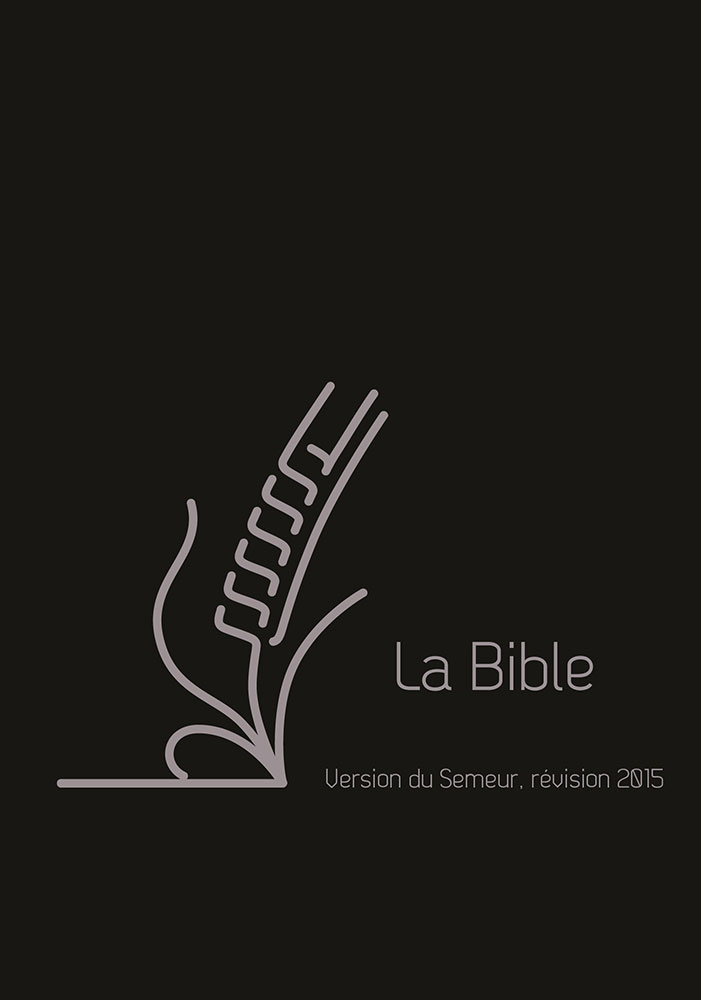 BIBLE SEMEUR 2015 SOUPLE CUIR NOIRE TR ARG + ZIP