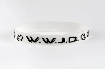BRACELET WWJD BLANC T.U. SILICONE