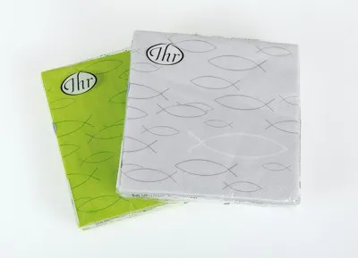 SERVIETTES PAPIER MOTIF ICHTUS 33X33CM 20 PAR PAQUET