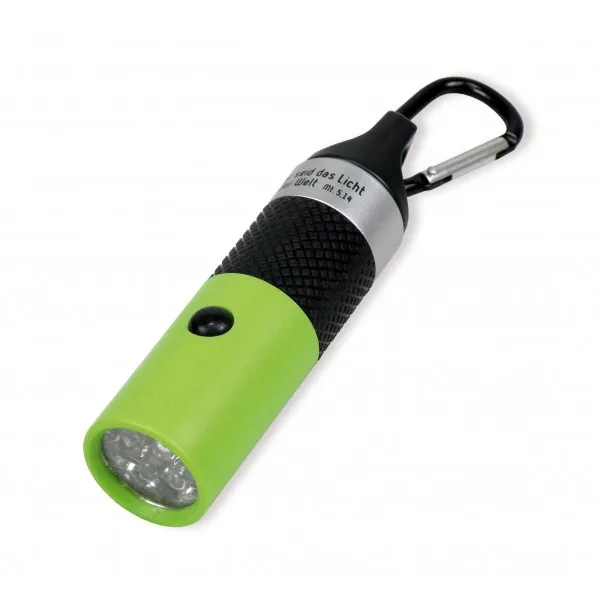 LAMPE DE POCHE LED PORTE-CLE VERTE