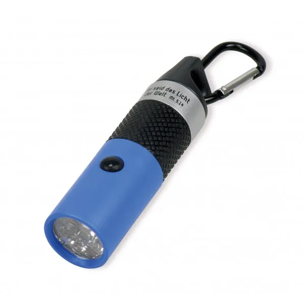 LAMPE DE POCHE LED PORTE-CLE BLEUE