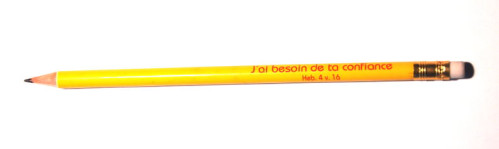 CRAYON PAPIER JAUNE AVEC GOMME