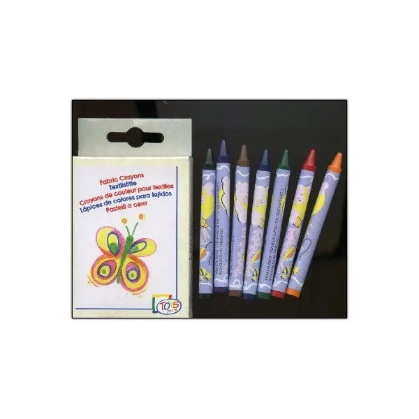 CRAYONS DE COULEURS POUR TEXTILES (8 COULEURS)