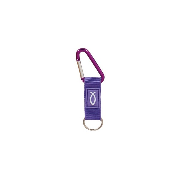 PORTE-CLES MOUSQUETON VIOLET