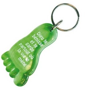 PORTE-CLES PIED VERT