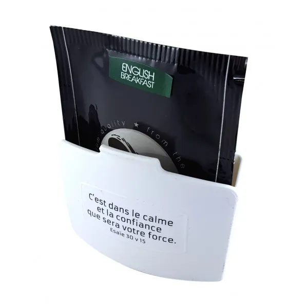 PORTE SACHET DE THE BLANC ESAIE 30V15