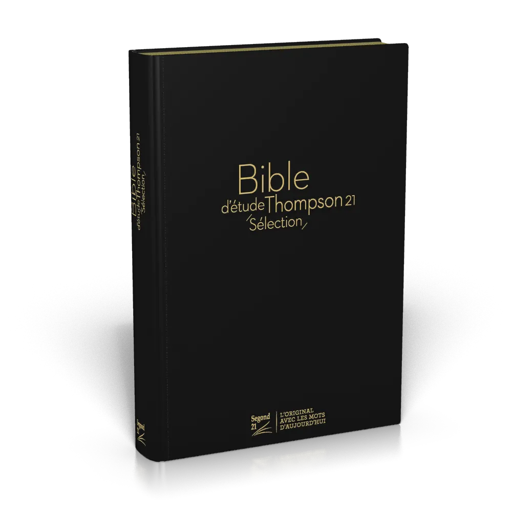 BIBLE D'ETUDE THOMPSON 21 SELECTION SOUPLE CUIR VERITABLE NOIR