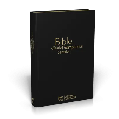 BIBLE D'ETUDE THOMPSON 21 SELECTION SOUPLE CUIR VERITABLE NOIR