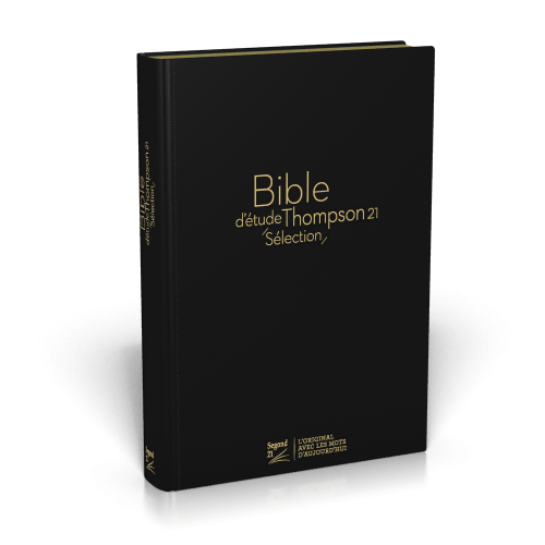 BIBLE D'ETUDE THOMPSON 21 SELECTION SOUPLE CUIR VERITABLE NOIR