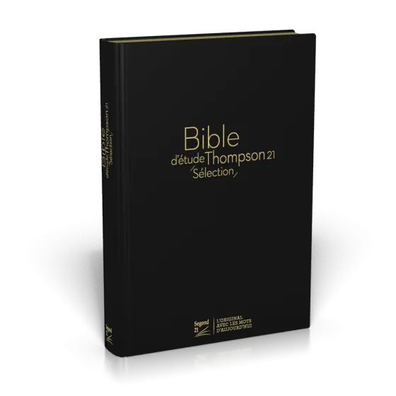 BIBLE D'ETUDE THOMPSON 21 SELECTION SOUPLE CUIR VERITABLE NOIR
