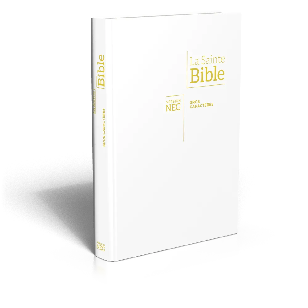 BIBLE NEG GROS CARACTERES SOUPLE BLANCHE TR. OR