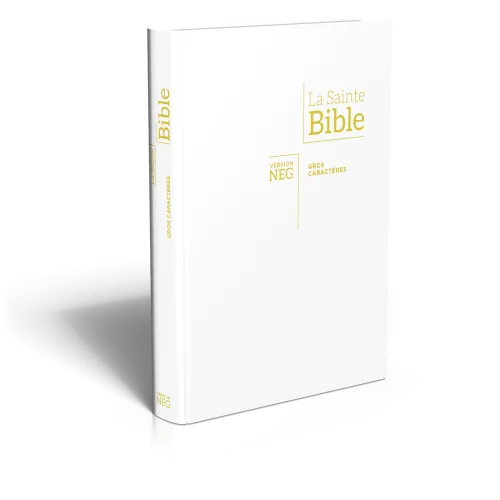 BIBLE NEG GROS CARACTERES SOUPLE BLANCHE TR. OR