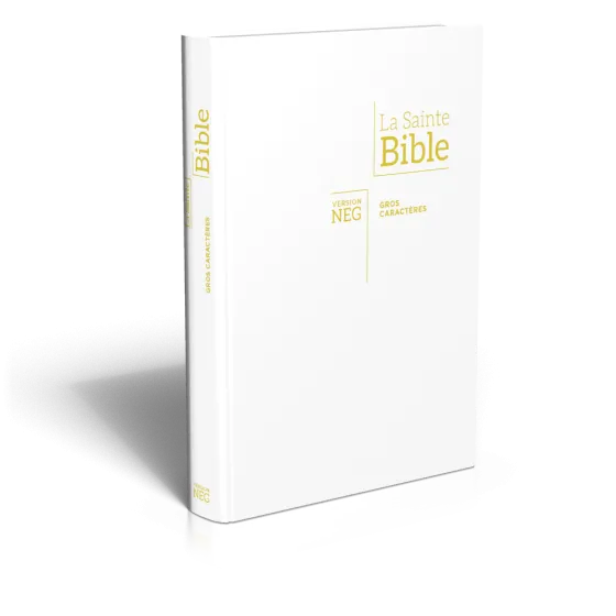 BIBLE NEG GROS CARACTERES SOUPLE BLANCHE TR. OR