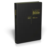 BIBLE NEG GROS CARACTERES SOUPLE FIBROCUIR TR. OR ONGLETS