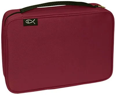 POCHETTE BIBLE LARGE BORDEAUX 25X17X5.5CM