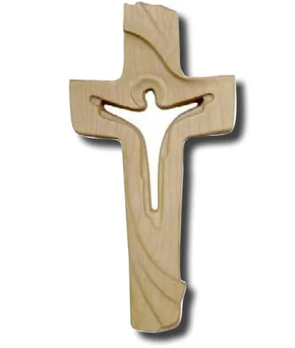 CROIX PAIX STYLISE BOIS SCULPTE 12CM