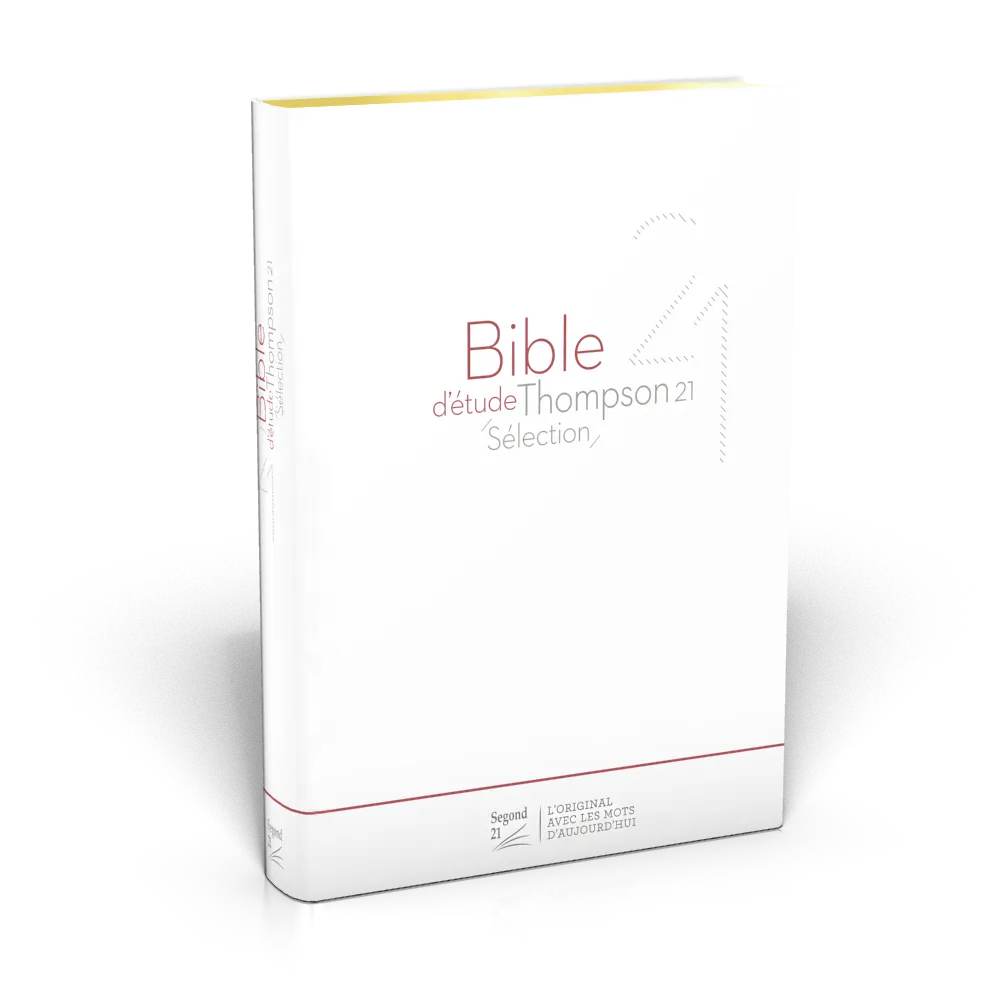 BIBLE SEGOND 21 D'ETUDE THOMPSON 21 SELECTION SOUPLE BLANCHE TRANCHES DOREE