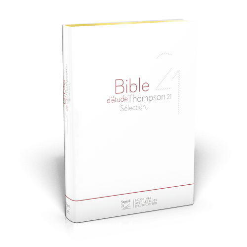 BIBLE SEGOND 21 D'ETUDE THOMPSON 21 SELECTION SOUPLE BLANCHE TRANCHES DOREE