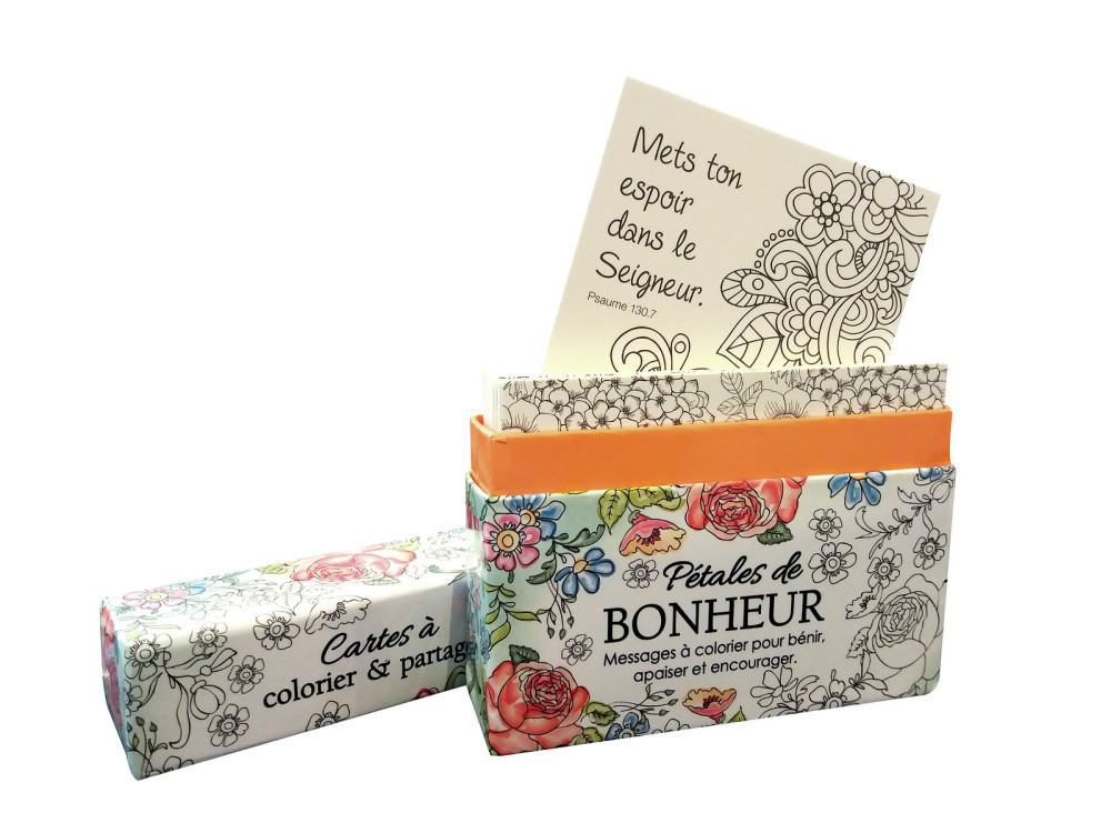 PETALES DE BONHEUR - MESSAGES A COLORIER POUR BENIR APAISER ET ENCOURAGER