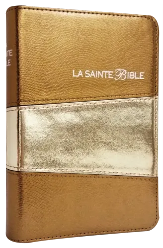 BIBLE SEGOND 1910 SIMILICUIR DOREE DUOTONE TRANCHE OR