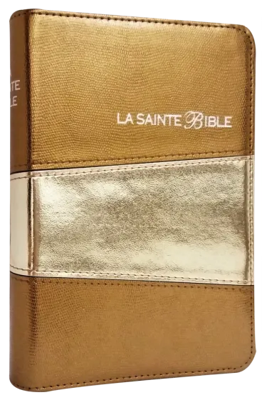 BIBLE SEGOND 1910 SIMILICUIR DOREE DUOTONE TRANCHE OR