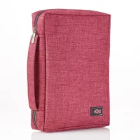 POCHETTE BIBLE TOILEE BORDEAUX ICHTUS LARGE