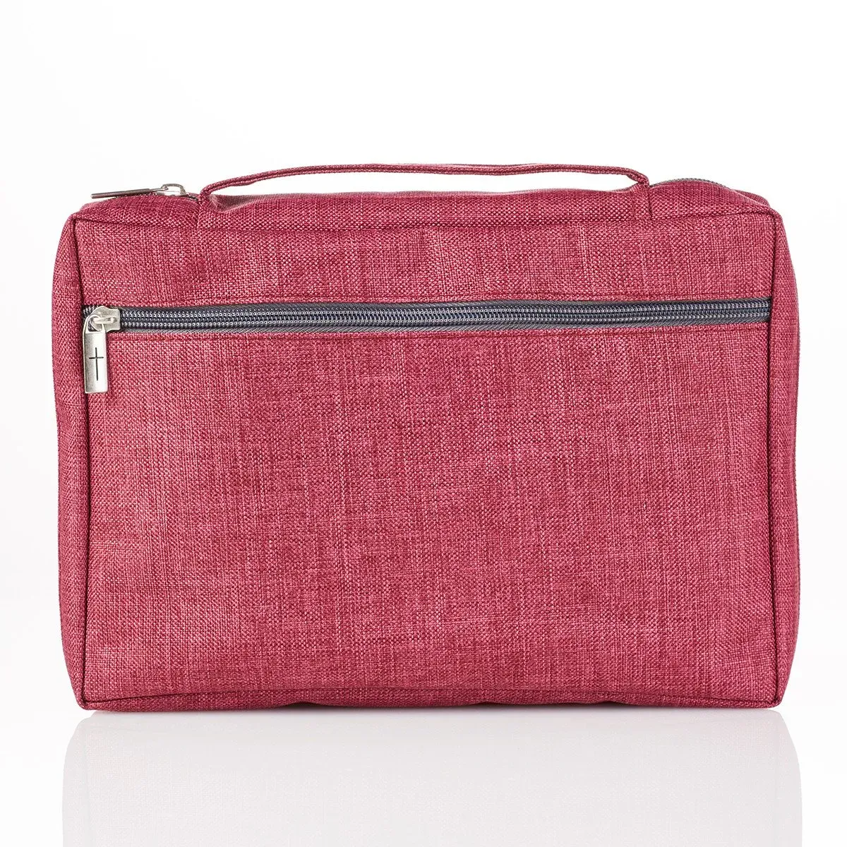 POCHETTE BIBLE TOILEE BORDEAUX ICHTUS LARGE