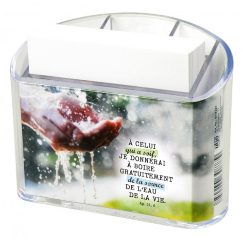 PORTE CRAYON AVEC POST-IT MOT D'ORDRE 2018