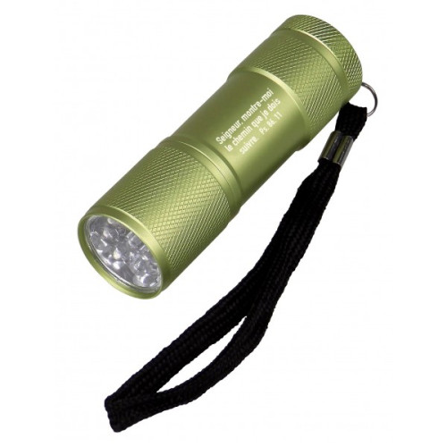 LAMPE DE POCHE LED ICHTUS EN METAL VERTE