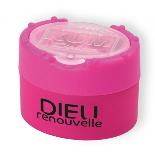 TAILLE CRAYON ROSE FLUO "DIEU RENOUVELLE"