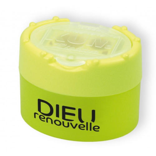 TAILLE CRAYON JAUNE FLUO "DIEU RENOUVELLE"