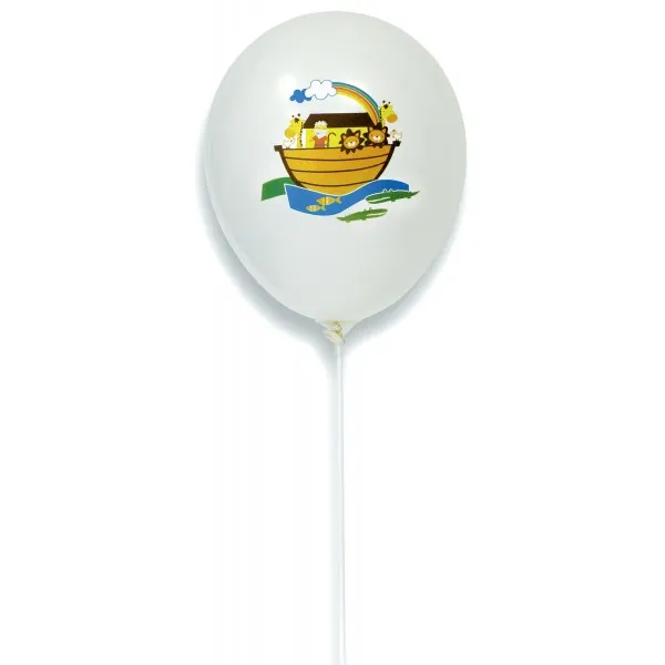 SACHET 10 BALONS DE BAUDRUCHE BLANC ARCHE DE NOE