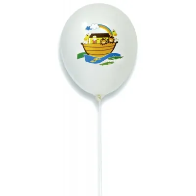 SACHET 10 BALONS DE BAUDRUCHE BLANC ARCHE DE NOE