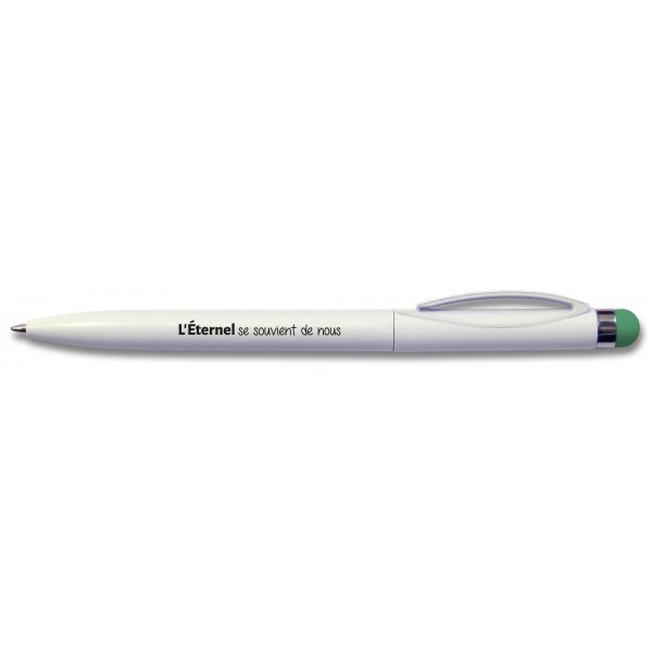 STYLO JONAS VERT AVEC BOUT TACTILE