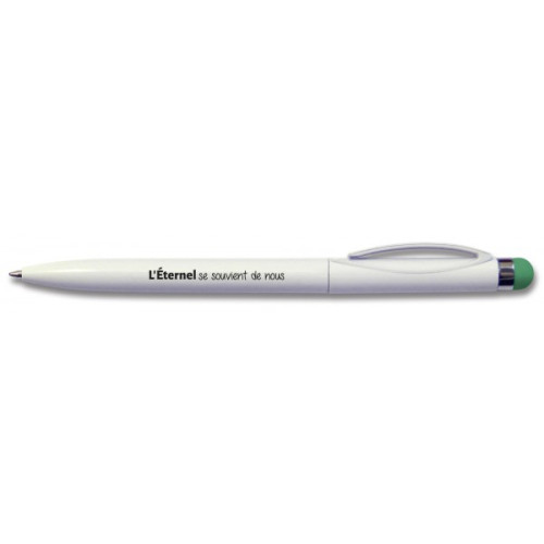 STYLO JONAS VERT AVEC BOUT TACTILE