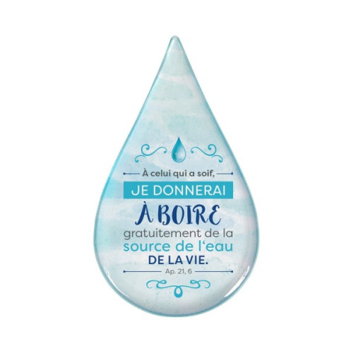 MAGNET EN FORME DE GOUTTE D'EAU - MOT D'ORDRE 2018