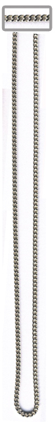 COLLIER ARGENT GOURMETTE LIMEE 65 CM - 651726