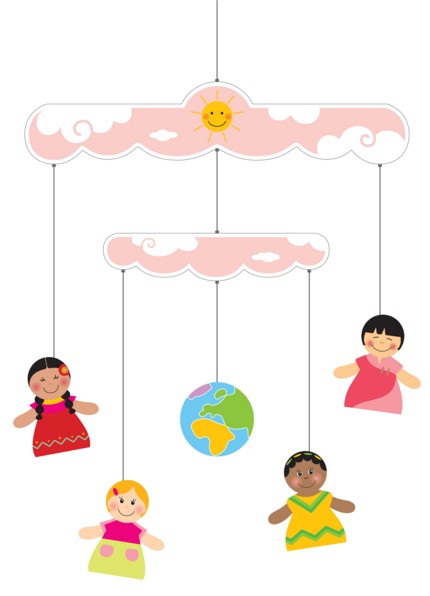 MOBILE ENFANTS DU MONDE ROSE 196