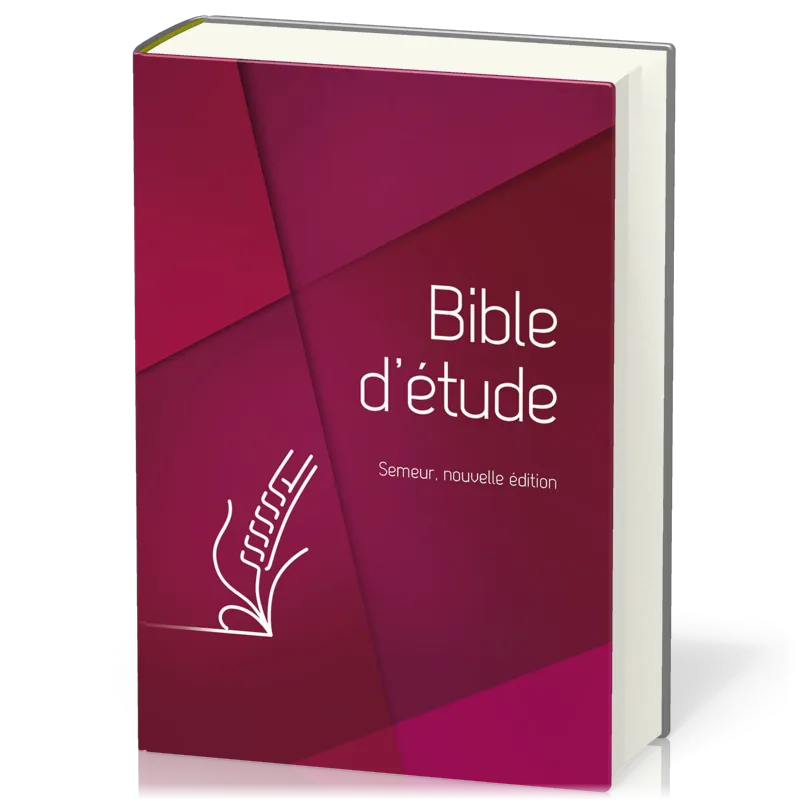 BIBLE SEMEUR 2015 ETUDE RIGIDE ROUGE TRANCHE BLANCHE
