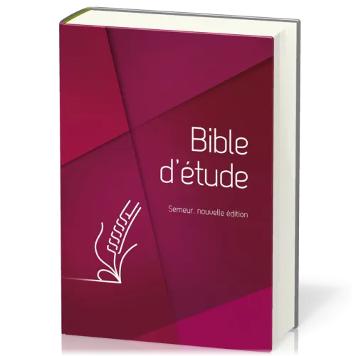 BIBLE SEMEUR 2015 ETUDE RIGIDE ROUGE TRANCHE BLANCHE