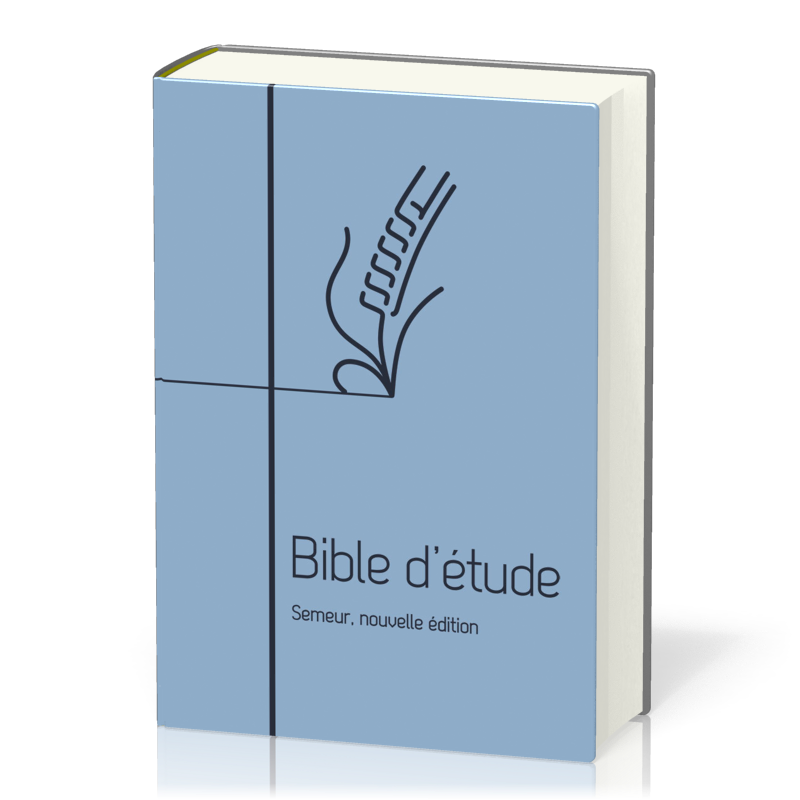 BIBLE SEMEUR 2015 ETUDE SOUPLE BLEU TRANCHE BLANCHE