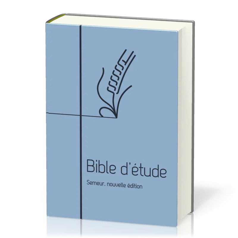 BIBLE SEMEUR 2015 ETUDE SOUPLE BLEU TRANCHE BLANCHE