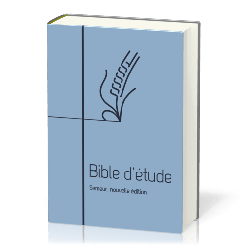 BIBLE SEMEUR 2015 ETUDE SOUPLE BLEU TRANCHE BLANCHE