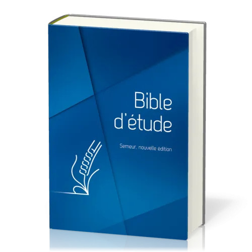 BIBLE SEMEUR 2015 ETUDE RIGIDE BLEU TRANCHE BLANCHE