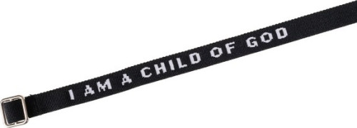 BRACELET TISSE "I AM A CHILD OF GOD" NOIR