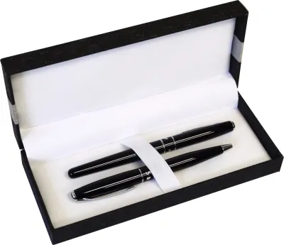 BOITE 2 STYLOS 1 BILLE 1 ROLLER ICHTUS